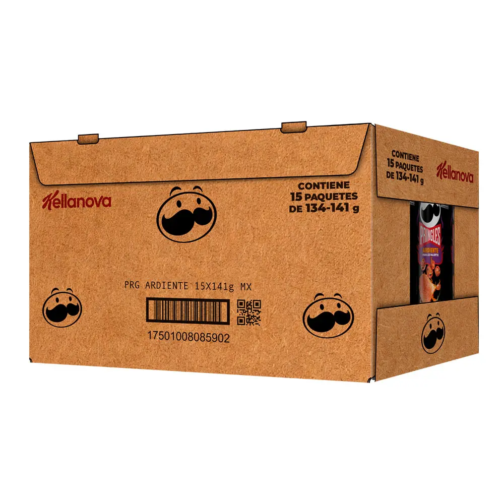 Caja de 15 paquetes Pringles Ardiente para e-commerce